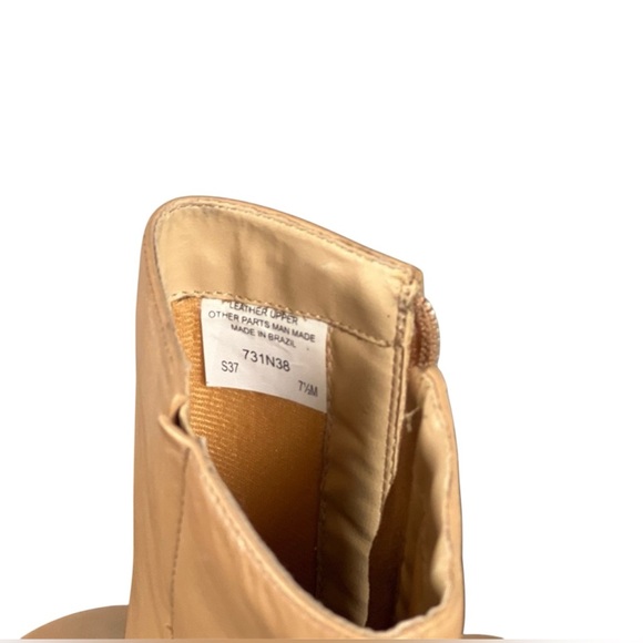 Naturalizer 431N38 Woman Tan Side Zip Square Toe Boot | Size: 7.5M - Picture 9 of 9